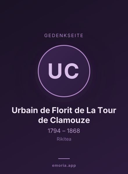 Gedenkportrait von Urbain de Florit de La Tour de Clamouze