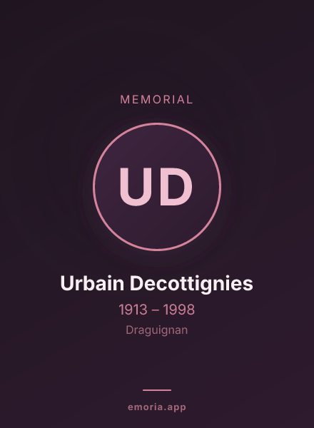 Memorial portrait of Urbain Decottignies