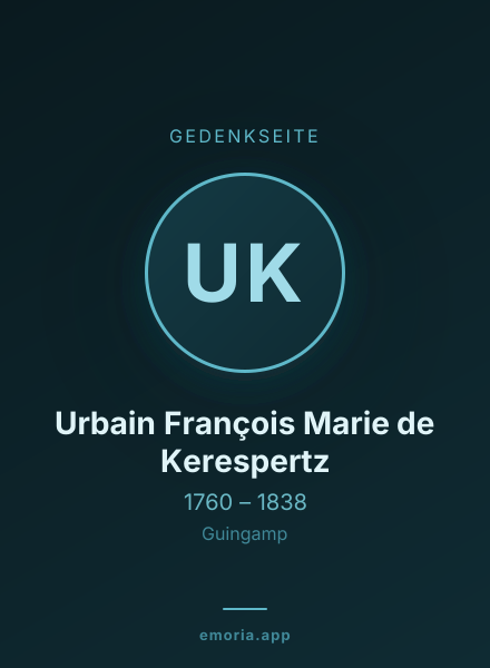 Gedenkportrait von Urbain François Marie de Kerespertz