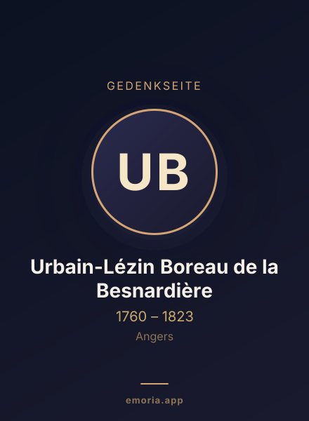 Gedenkportrait von Urbain-Lézin Boreau de la Besnardière