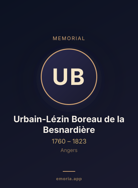 Memorial portrait of Urbain-Lézin Boreau de la Besnardière