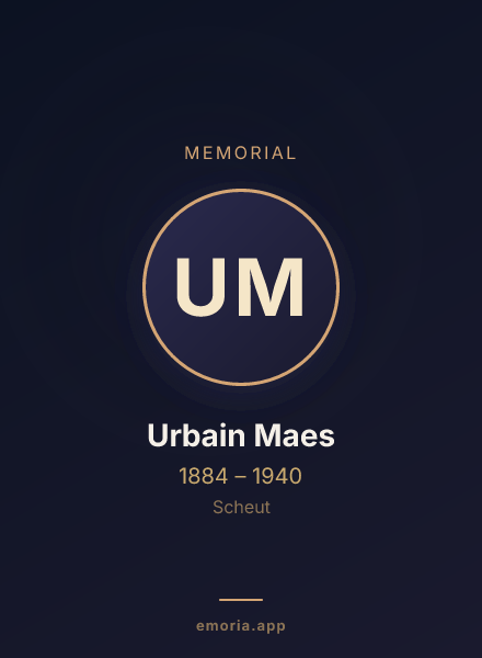 Memorial portrait of Urbain Maes