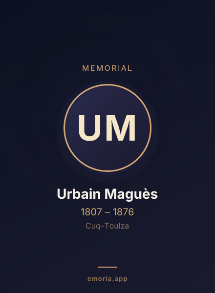 Memorial portrait of Urbain Maguès