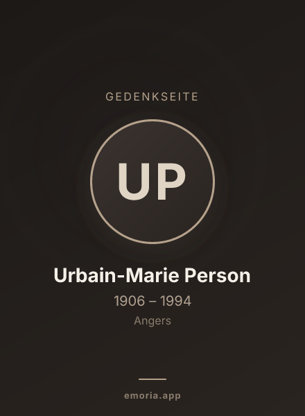 Gedenkportrait von Urbain-Marie Person