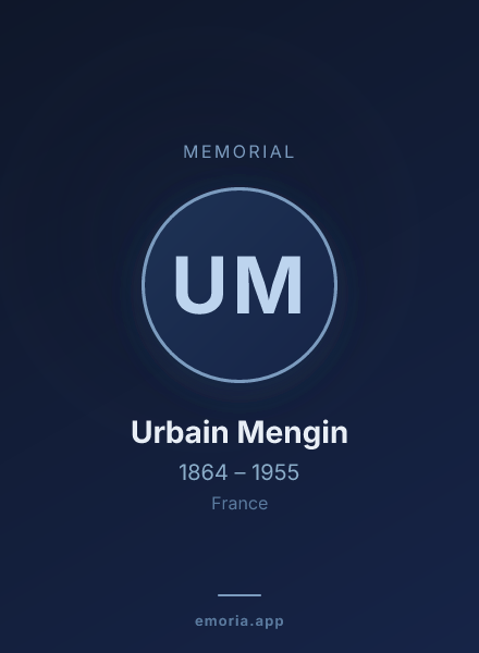 Memorial portrait of Urbain Mengin