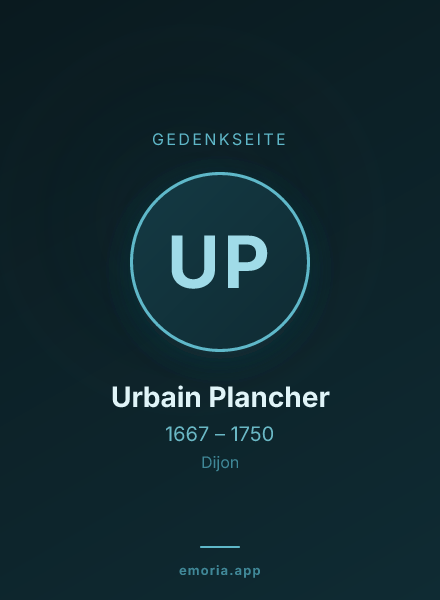 Gedenkportrait von Urbain Plancher