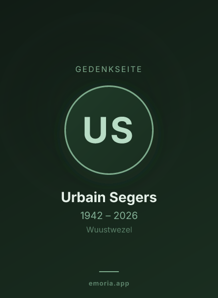 Gedenkportrait von Urbain Segers
