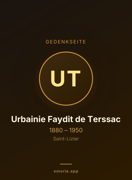 Gedenkportrait von Urbainie Faydit de Terssac