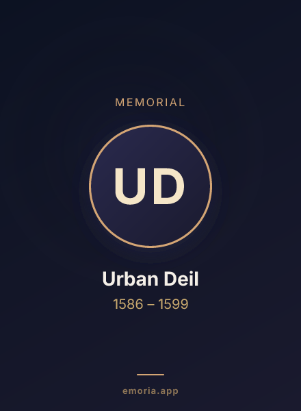Memorial portrait of Urban Deil