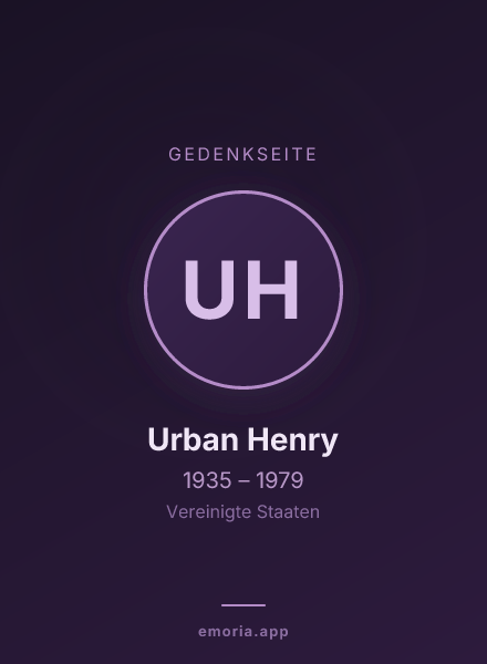 Gedenkportrait von Urban Henry