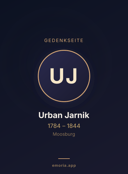 Gedenkportrait von Urban Jarnik