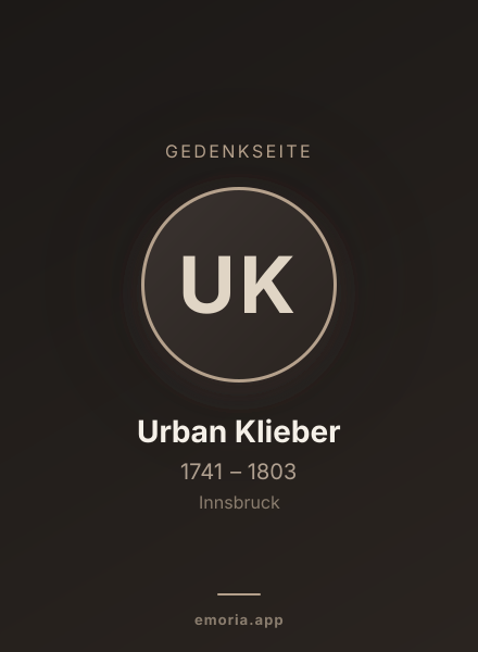 Gedenkportrait von Urban Klieber