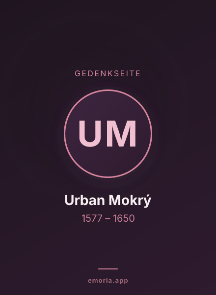 Gedenkportrait von Urban Mokrý