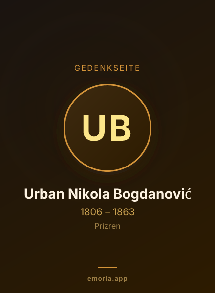 Gedenkportrait von Urban Nikola Bogdanović