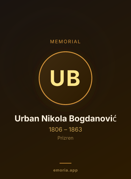 Memorial portrait of Urban Nikola Bogdanović