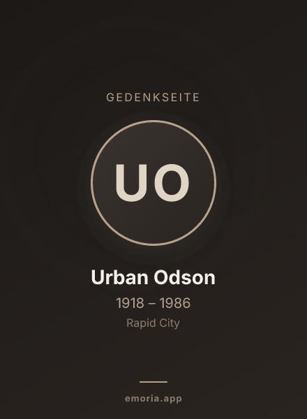 Gedenkportrait von Urban Odson