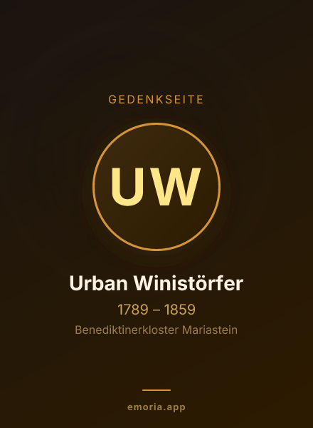 Gedenkportrait von Urban Winistörfer