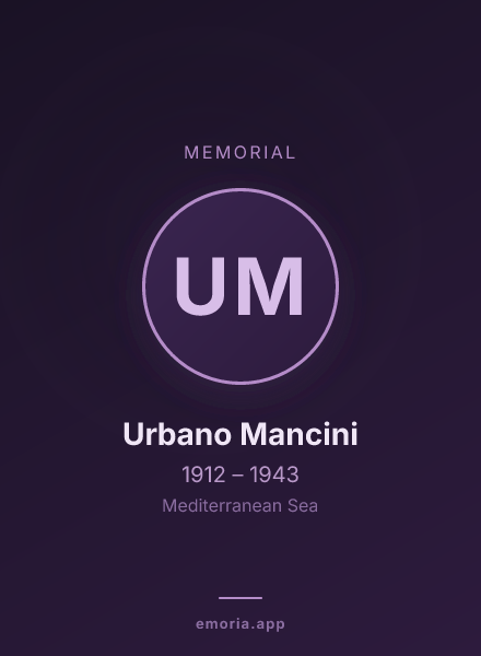 Memorial portrait of Urbano Mancini