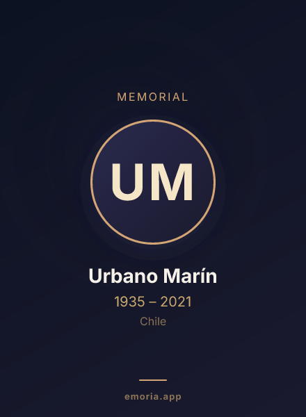 Memorial portrait of Urbano Marín
