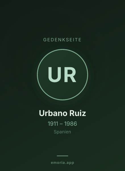 Gedenkportrait von Urbano Ruiz