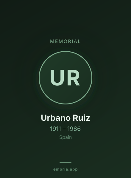 Memorial portrait of Urbano Ruiz