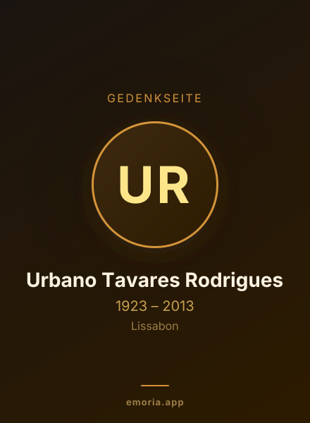 Gedenkportrait von Urbano Tavares Rodrigues