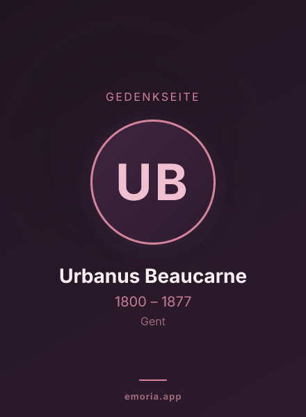 Gedenkportrait von Urbanus Beaucarne
