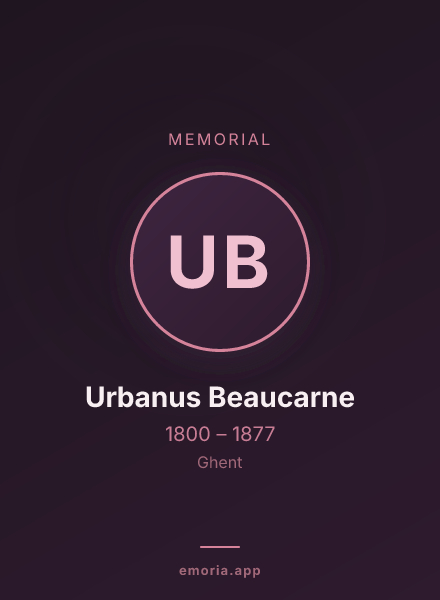 Memorial portrait of Urbanus Beaucarne