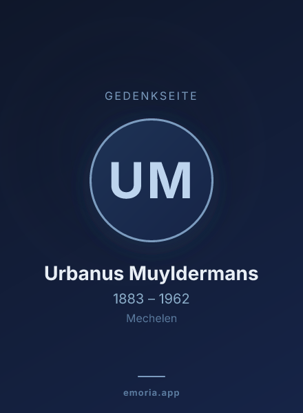 Gedenkportrait von Urbanus Muyldermans