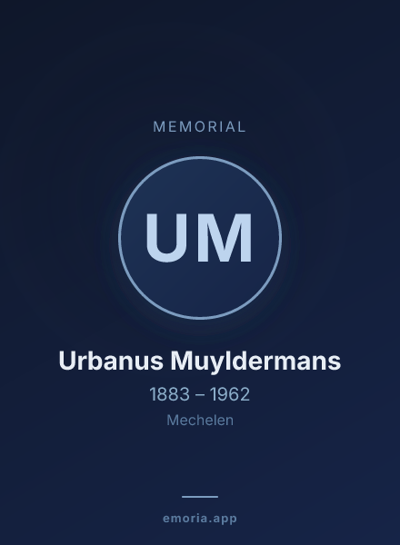 Memorial portrait of Urbanus Muyldermans
