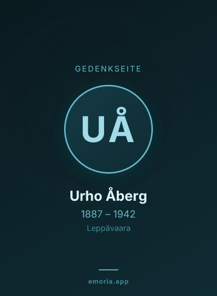 Gedenkportrait von Urho Åberg