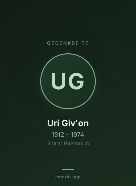 Gedenkportrait von Uri Givʻon