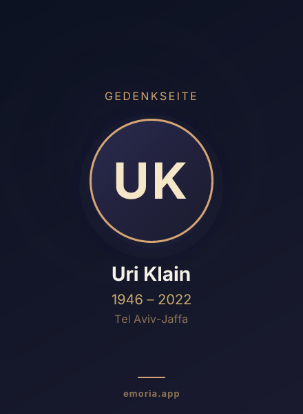 Gedenkportrait von Uri Klain