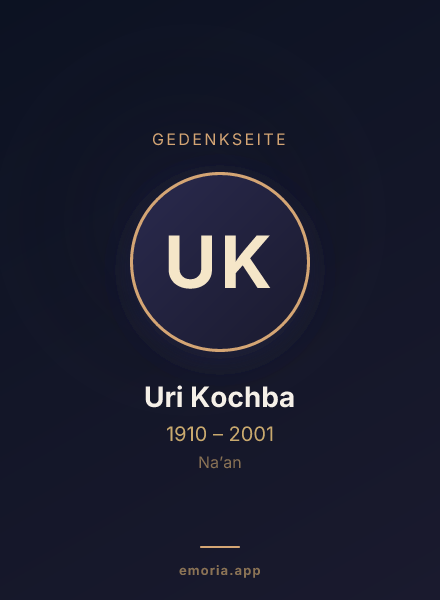 Gedenkportrait von Uri Kochba