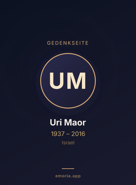 Gedenkportrait von Uri Maor