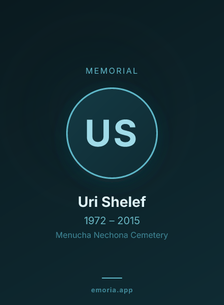 Memorial portrait of Uri Shelef