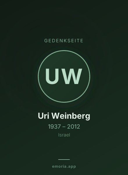 Gedenkportrait von Uri Weinberg