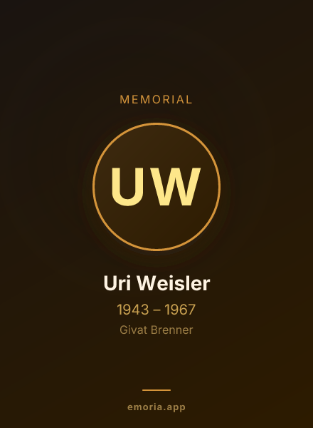 Memorial portrait of Uri Weisler