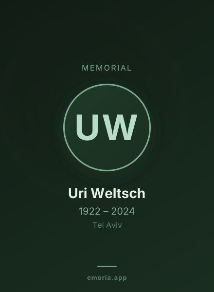 Memorial portrait of Uri Weltsch