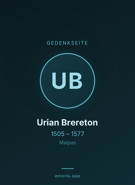 Gedenkportrait von Urian Brereton