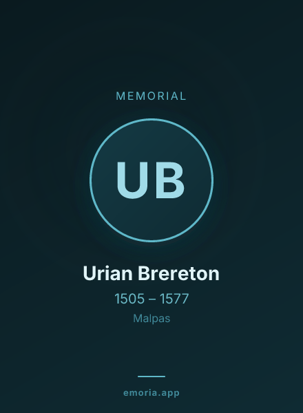 Memorial portrait of Urian Brereton