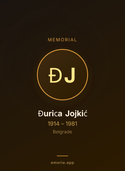 Memorial portrait of Đurica Jojkić