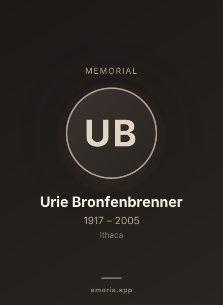 Memorial portrait of Urie Bronfenbrenner