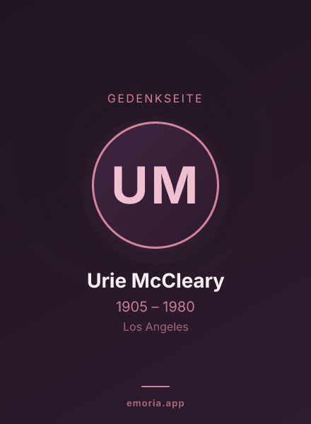 Gedenkportrait von Urie McCleary