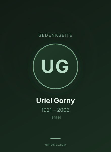 Gedenkportrait von Uriel Gorny
