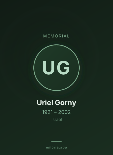 Memorial portrait of Uriel Gorny
