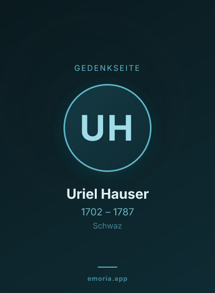 Gedenkportrait von Uriel Hauser