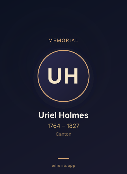 Memorial portrait of Uriel Holmes