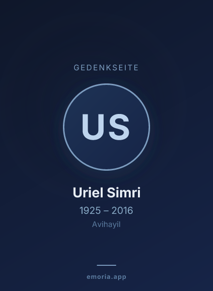 Gedenkportrait von Uriel Simri