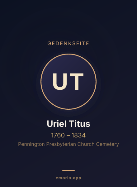 Gedenkportrait von Uriel Titus